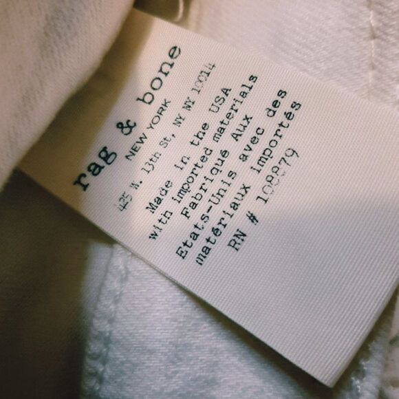 Rag & Bone White Thrash Destroyed Skinny sz 24 - Picture 6 of 8